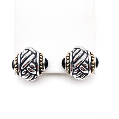 Sale Photo Thumbnail #378: TJM USA Clip Earrings w/ Black Stones