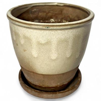 Sale Photo Thumbnail #66: Vintage Crackle‑Glaze Ceramic Planter