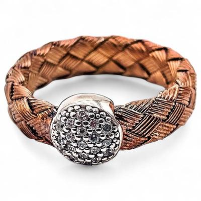 Sale Photo Thumbnail #177: JMC Silver Ring w/ Braided Design