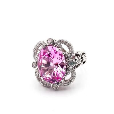 Sale Photo Thumbnail #385: Erica Courtney Pink Sapphire Sterling Silver Ring