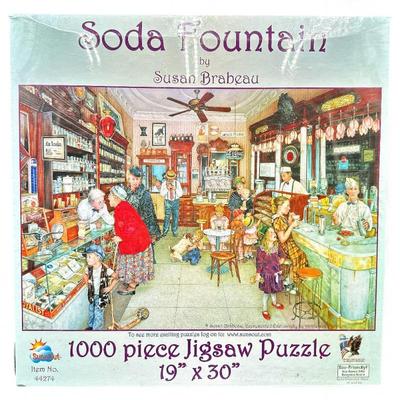 Sale Photo Thumbnail #202: 1950s Soda Fountain 1000-Piece Jigsaw Puzzle by Susan Brabeau