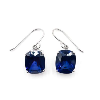 Sale Photo Thumbnail #399: Sterling 925 Dangle Earrings w/ Blue Sapphire Gemstones