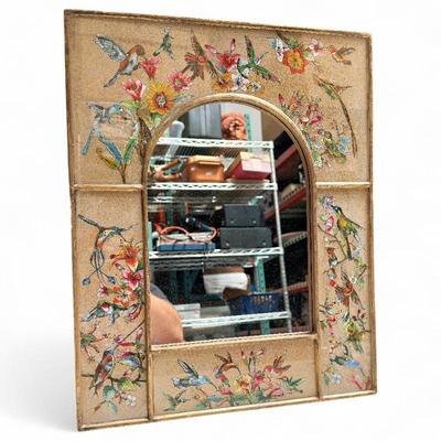 Sale Photo Thumbnail #235: Robert M. Weiss Reverse Painted Hummingbird Mirror