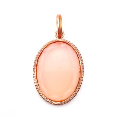 Sale Photo Thumbnail #345: Sterling Silver Pendant w/ Faceted Pink Stone