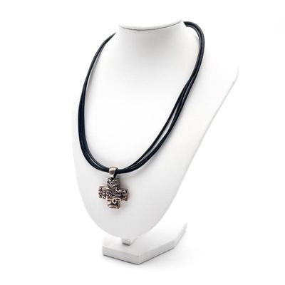 Sale Photo Thumbnail #330: Sterling 925 Scrollwork Cross Pendant Necklace