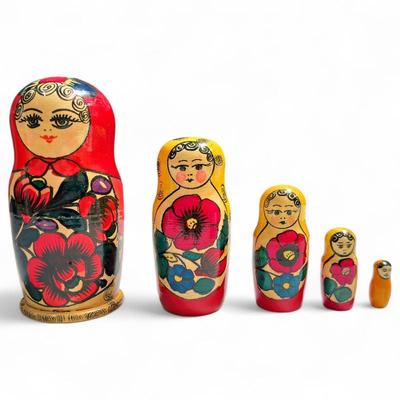 Sale Photo Thumbnail #237: Handpainted Russian Matryoshka Nesting Dolls Set