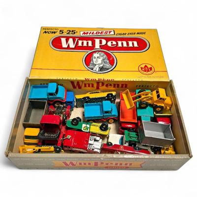 Sale Photo Thumbnail #108: Matchbox Toy Cars in 1950s William Penn Cigar Box