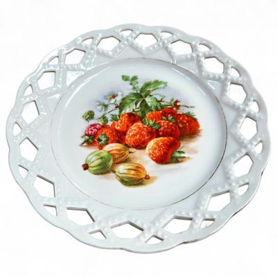 Sale Photo Thumbnail #293: Bavarian Porcelain Plate w/ Lattice Rim