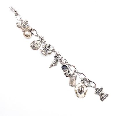 Sale Photo Thumbnail #389: Bell Telephone Sterling Commemorative Charm Bracelet