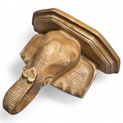 Sale Photo Thumbnail #312: Ideal Originals Vintage Ceramic Elephant Wall Shelf