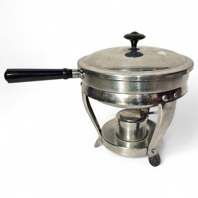 Sale Photo Thumbnail #85: Aluminum Fondue Set with Burner & Lid