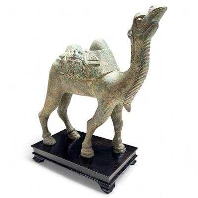 Sale Photo Thumbnail #313: Cast Bronze Tang Dynasty-Style Camel Figurine