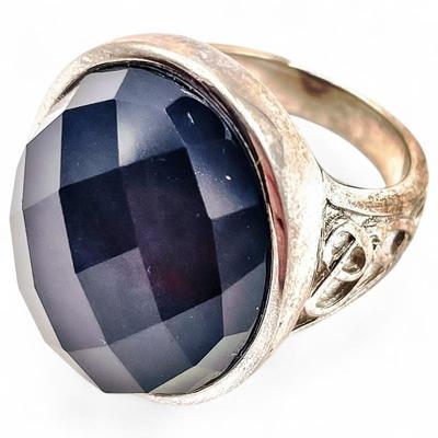 Sale Photo Thumbnail #220: Whitney Kelly Sterling Silver Ring w/ Smoky Blue Stone