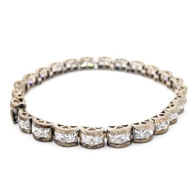 Sale Photo Thumbnail #323: Sterling Silver 925 Tennis Bracelet w/ CZ Stones