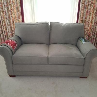 Sale Photo Thumbnail #113: like new loveseat suede cloth