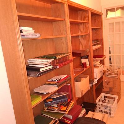 Sale Photo Thumbnail #100: oak 84 inch book cases