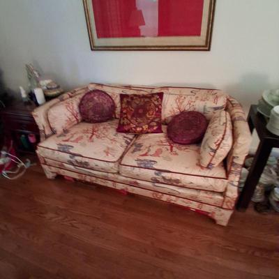 Sale Photo Thumbnail #59: silk upholstered sfa loveseat