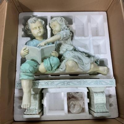 Boy/Girl Bench Statue
