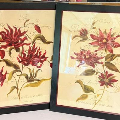“Home Interiors” Botanical Frames