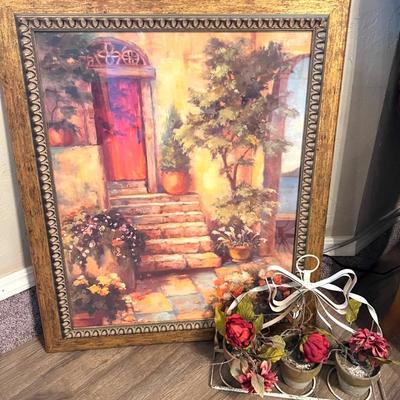 “Home Interiors” Frame & Floral Styled Items
