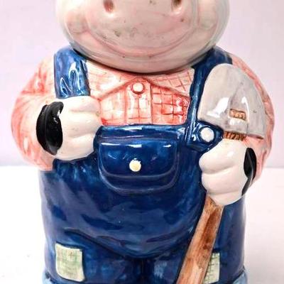 Vintage Hank Holstein Farmer Cow Cookie Jar