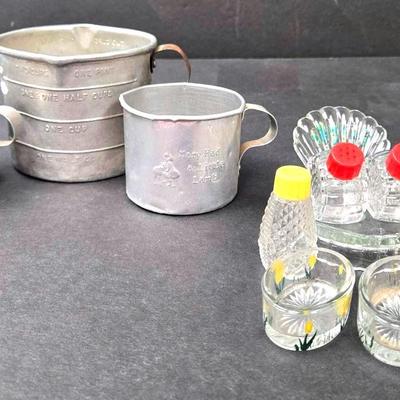 Vintage Cups and Antique Salt & Pepper Sets
