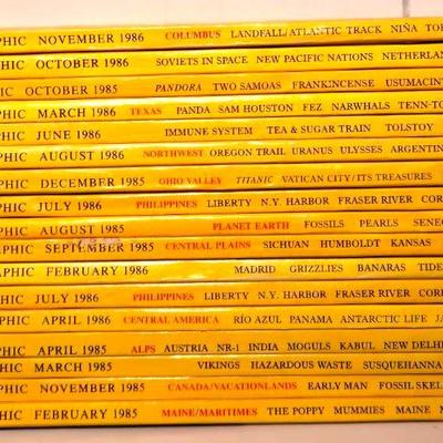 1985-86 "National Geographic" Magazines 