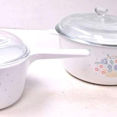 "Corning Ware" Country Cornflower Casserole Dishes