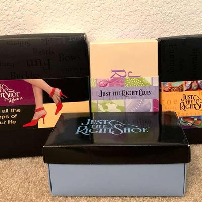 Just The Right Shoe Club “Late For A Date” “Ribeting” Collectible Figurines
