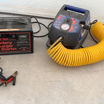 Cambell Hausfeld Air Compressor And Sears Battery Charger