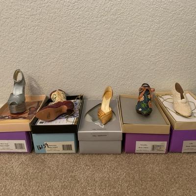Just The Right Shoe”Silver Cloud”,”Opera Boot” &  More - 5 Pr Collectible Figurines