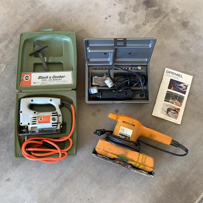 Black And Decker Jig Saw And Sander And Dremel