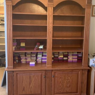 Large Decorated Wooden Shelf(shelf Only Not Items Pictured On Shelf