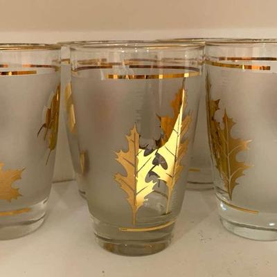 Vintage Golden Floral Design Glasses
