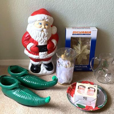 Santa Blow mold And Other Christmas Decor