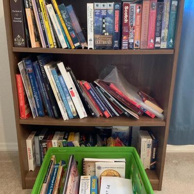 Large Lot Of Books And VHS Tapes(shelf Pictured Not Included)
