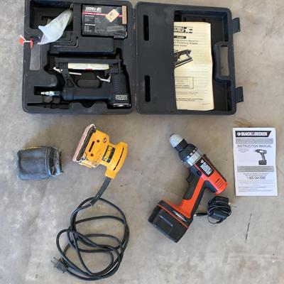 Finishing Stapler, Cordless Drill And Sander
