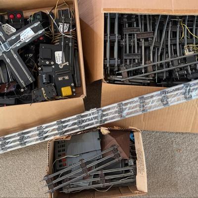 Large Lot Of American Flyer Tracks, Crossovers, Controls And More 