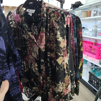 Maggie Sweet And Susan Graver Blouses And Velvet Cardigans Medium-Large