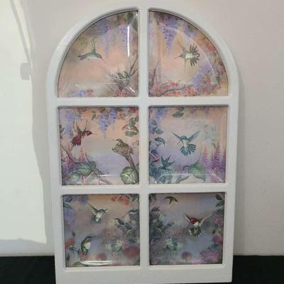 1997 Vintage Bradford Exchange "A Garden Of Little Jewels" Hummingbird Collector Display