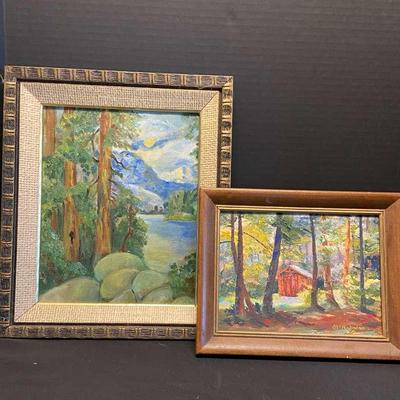 Two Oil Paintings “Sylvan Peace” By Ruth Nicholas & Unknown Artist