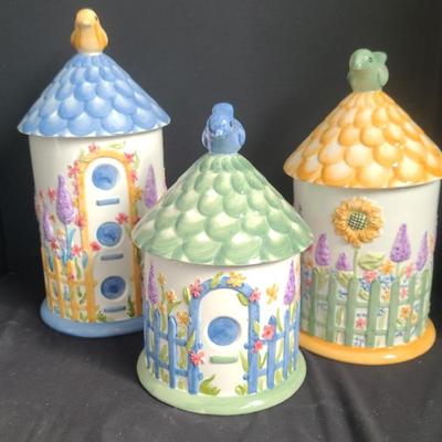 Mesa International Bird House Canister Set of Three