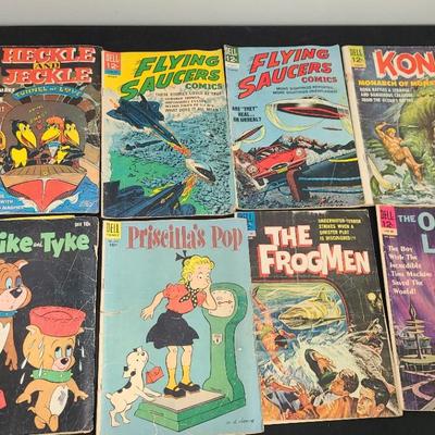 Vintage Dell Comics: Flying Saucers, Kona, The Frogman, The Outer Limits, Heckle And Jeckle, Spike 