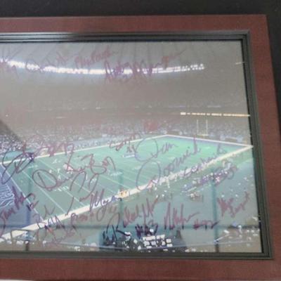 Seattle Seahawks Players Signed Stadium Framed Photo