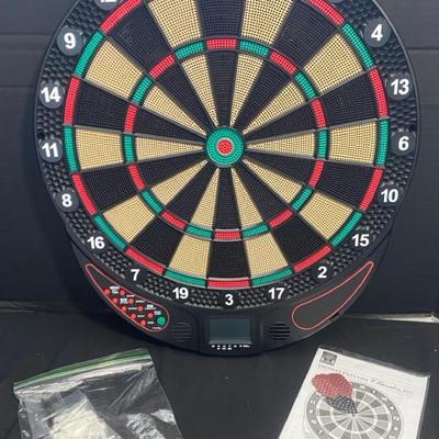 Electronic Dart Board With Darts And Manual 