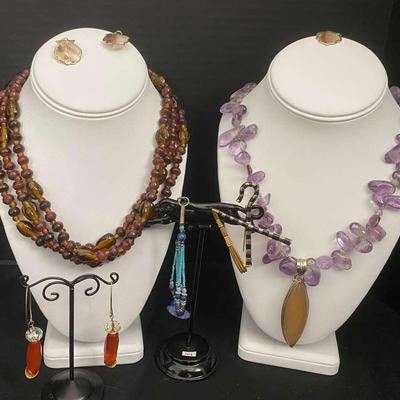 Beaded Costume Jewelry With Treasures Of Tutankhamun Pin 