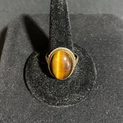 Brown Tiger’s Eye Ring 6.5