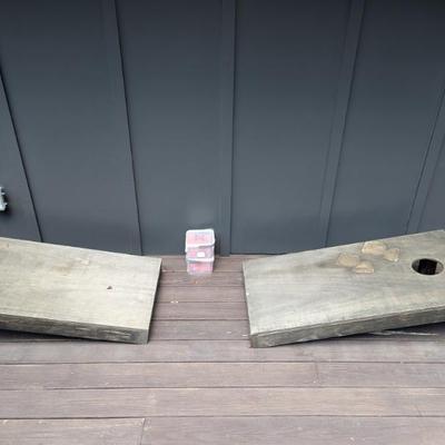 Deck cornhole boards