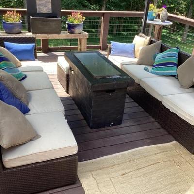 Outdoor wicker furniture sectionals