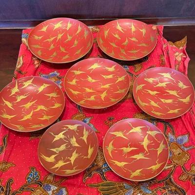 Japanese lacquer plates